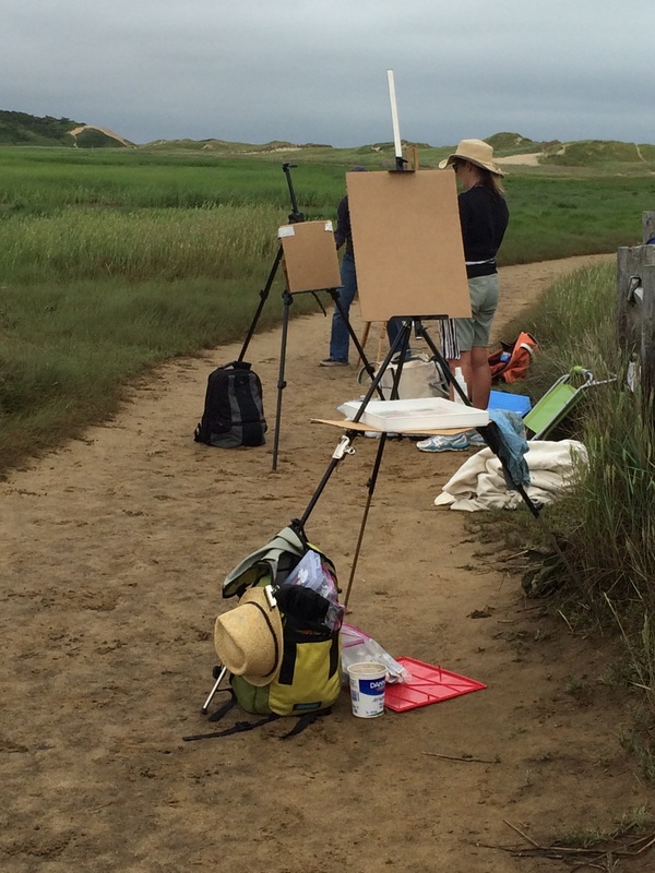 Painting at the 'Whale's Gut', Wellfleet, MA.